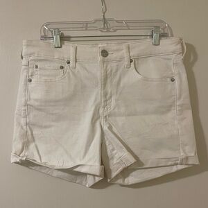 American Eagle White High Waist Shorts